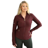 SandStorm Women's Sculpt Training Riding Jacket in Burgundy