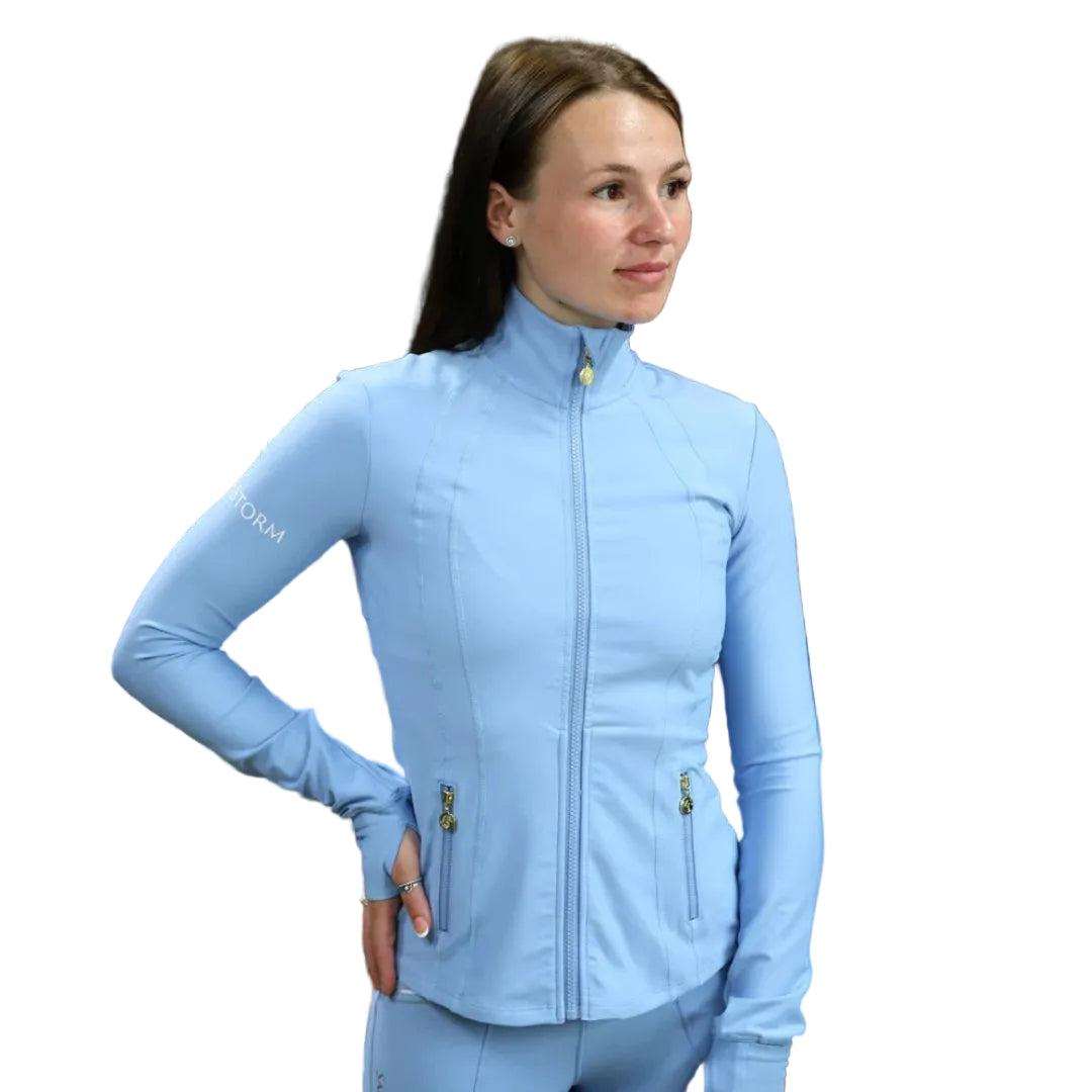 SandStorm Women's Sculpt Training Riding Jacket in Endless Sky Blue