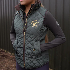SandStorm Women's Tailored Quilted Gilet in Hunter Green