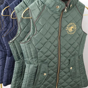 SandStorm Women's Tailored Quilted Gilet in Hunter Green
