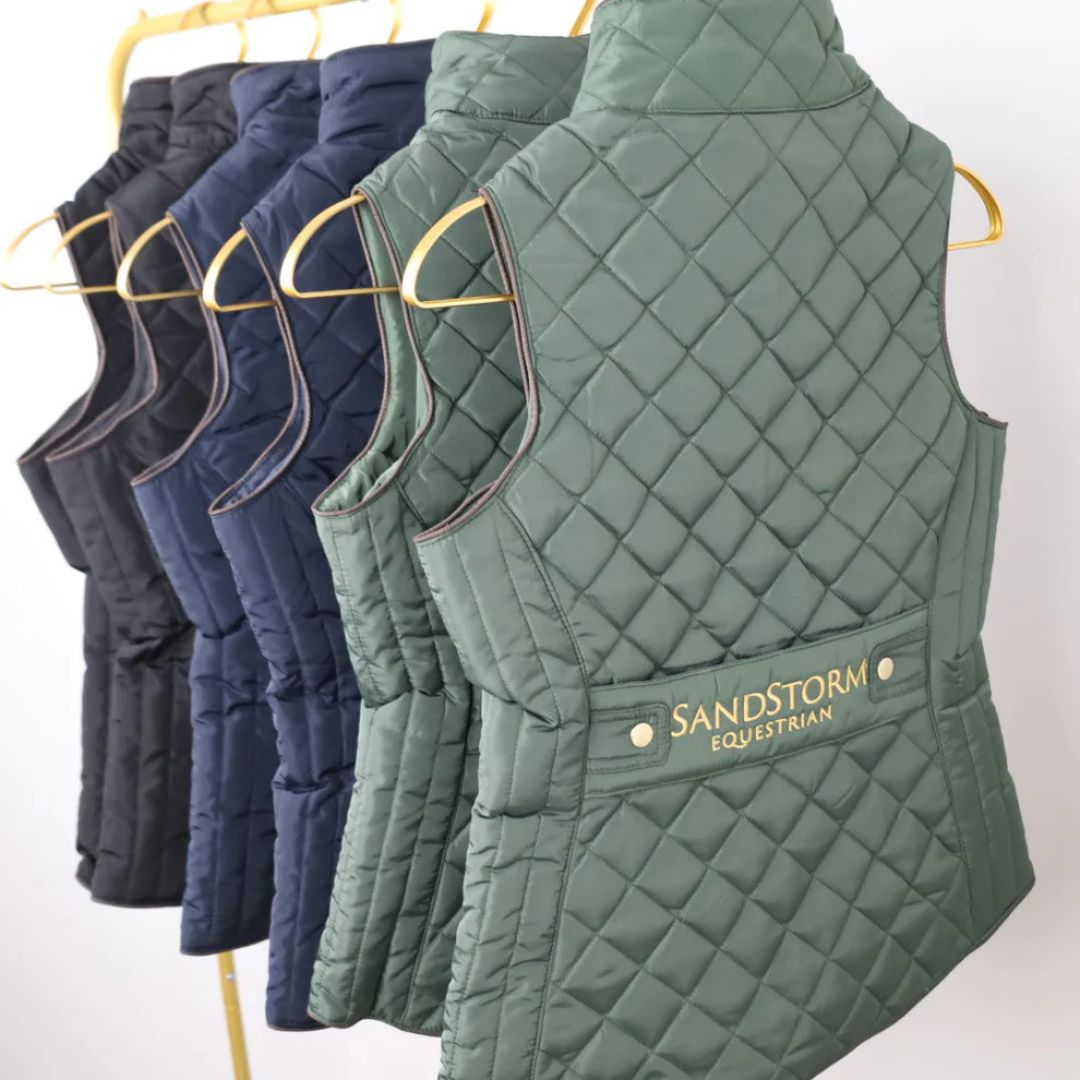 SandStorm Women's Tailored Quilted Gilet in Hunter Green