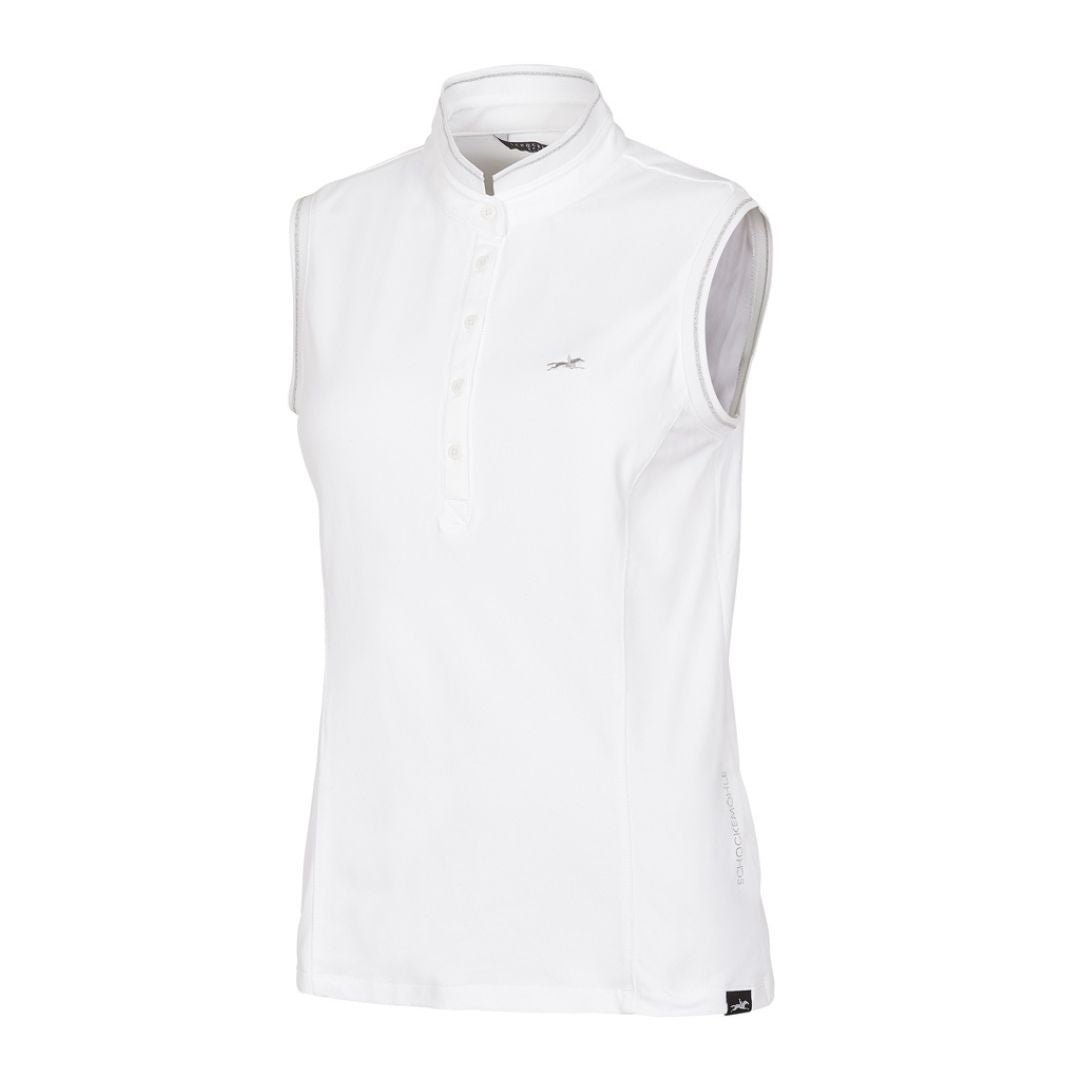 Schockemohle Women's Hanna Polo Shirt in Optical White