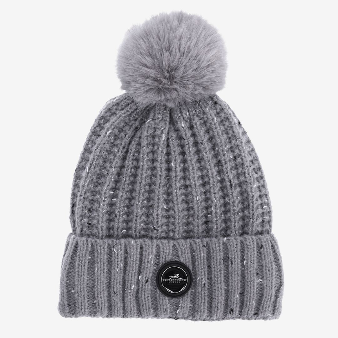 Schockemohle Melange Style Bobble Hat in Asphalt