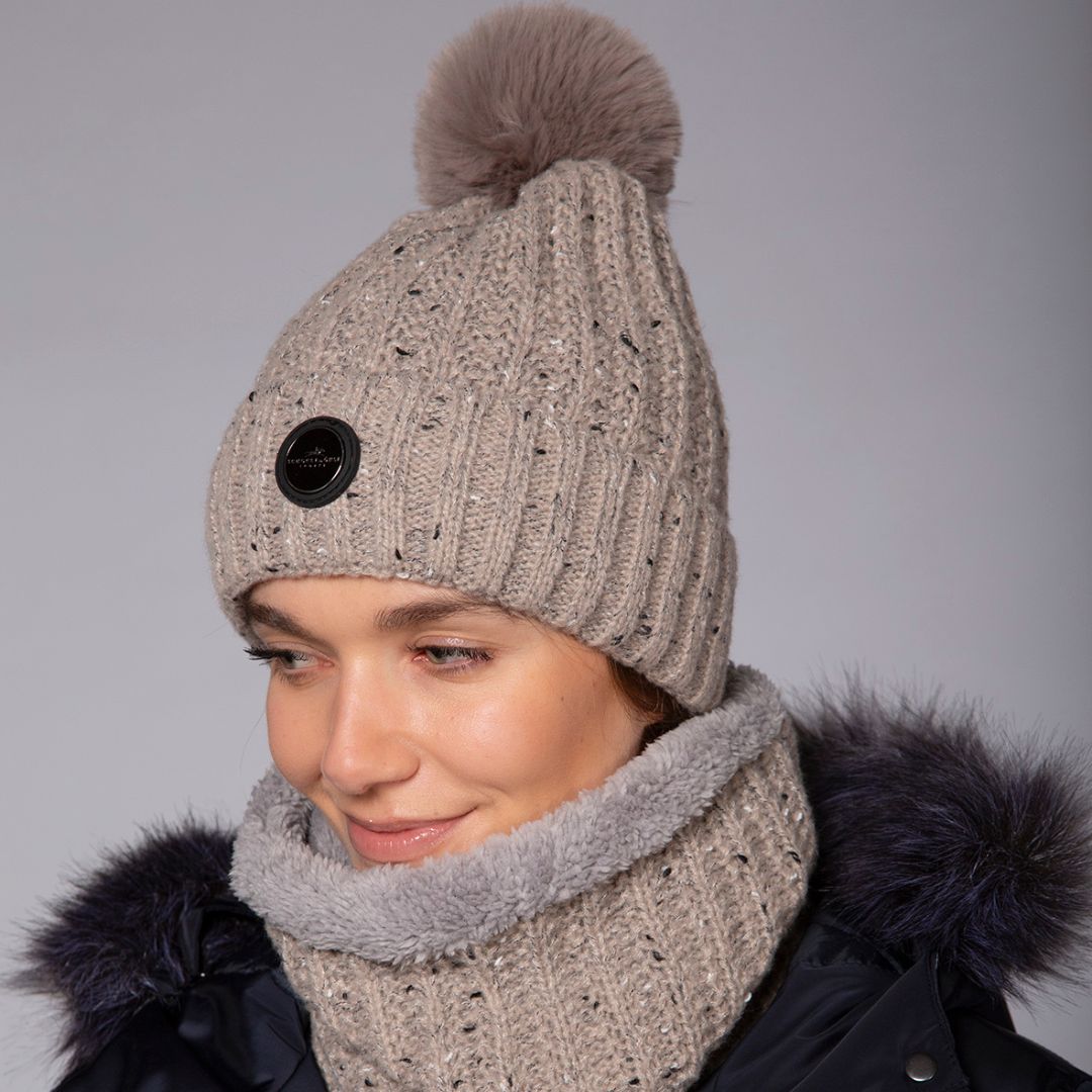 Schockemohle Melange Style Bobble Hat in Cardamom