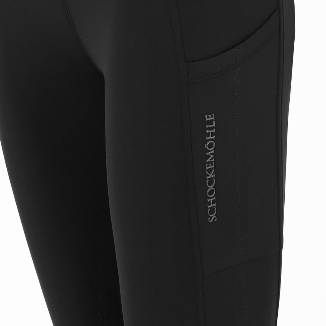 Schockemohle Women's Air Sporty FS Style Riding Tights in Dark Grey