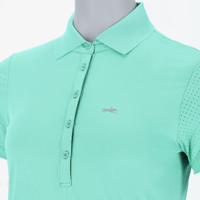 Schockemohle Women's SP Madlin Style Polo Shirt in Sea Green