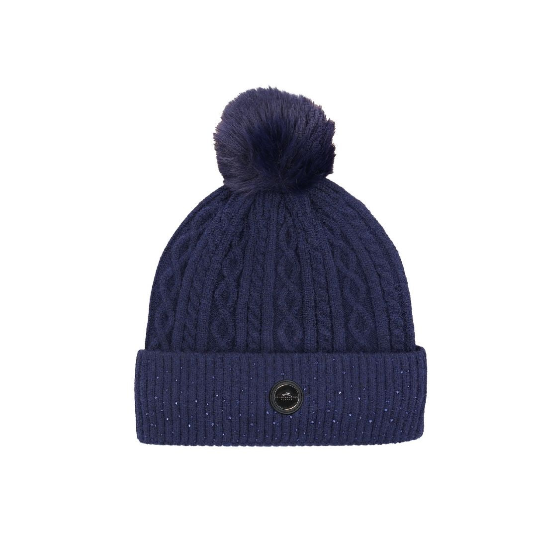 Schockemohle Women's SP Glamour Beanie in Mocca Navy Silver