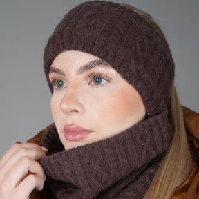 Schockemohle Women's SP Glamour Headband in Mocca Navy Silver