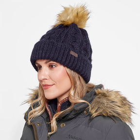 Schoffel Bakewell Hat and Scarf Boxed Set in Navy