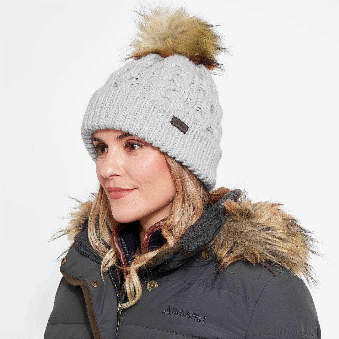 Schoffel Bakewell Hat and Scarf Boxed Set in Silver Grey