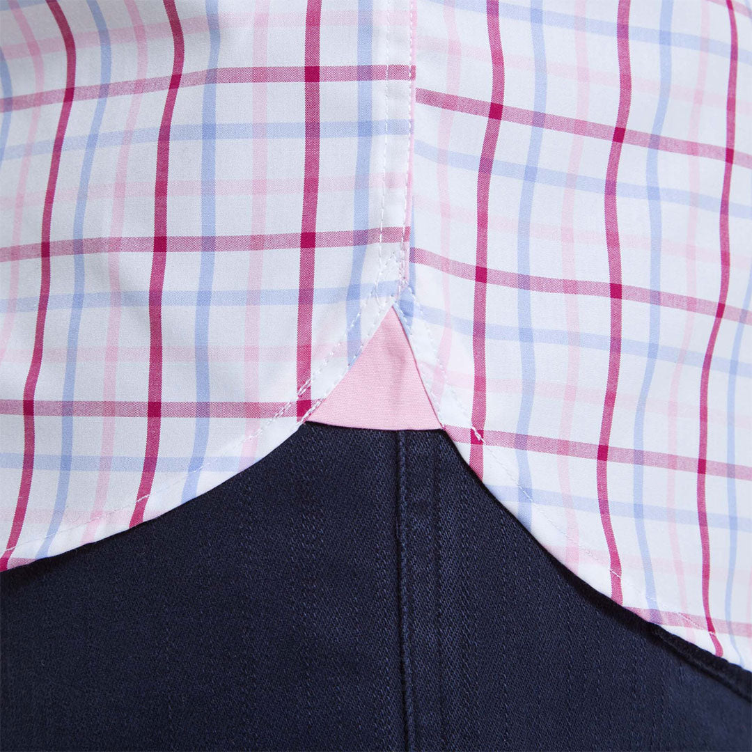 Schoffel Men's Holkham Classic Shirt in Pink, Blue and Raspberry Check