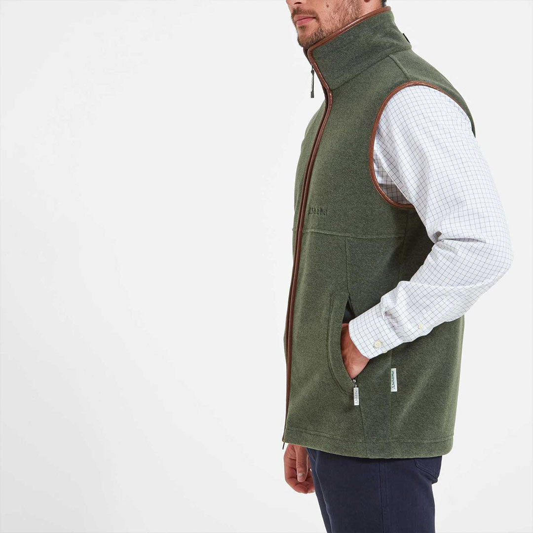 Schoffel Men's Oakham Fleece Gilet in Cedar Green