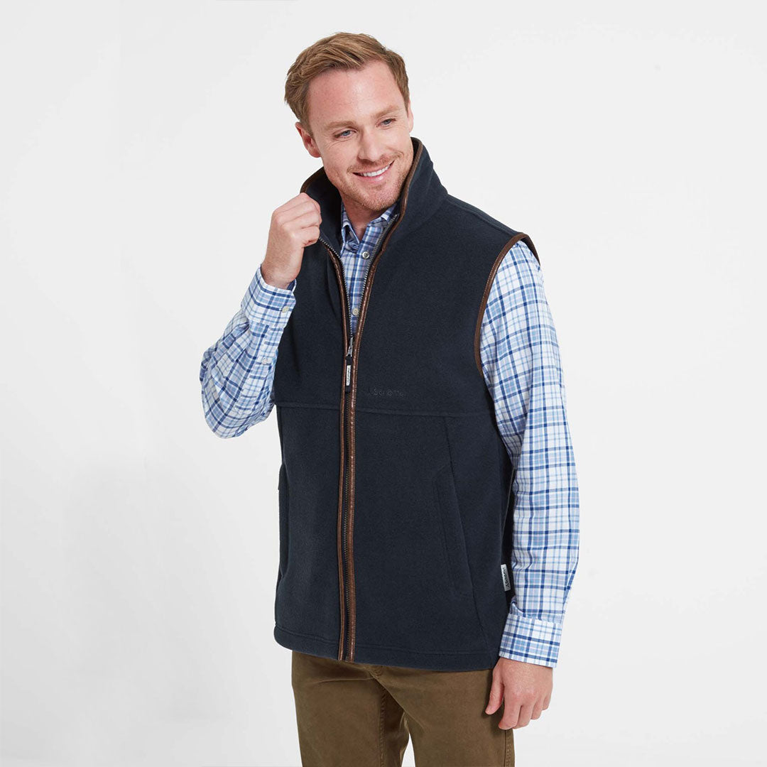 Schoffel Men's Oakham Fleece Gilet in Navy