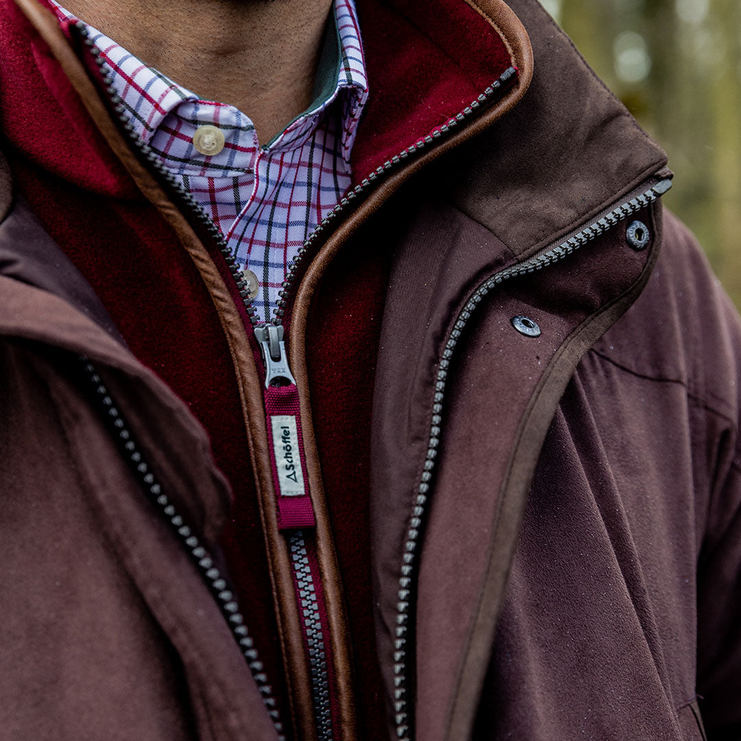 Schoffel Men's Oundle Country Coat in Coffee Bean