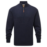Schoffel Men's Porthmeor Pima Cotton 1/4 Zip Jumper in Navy