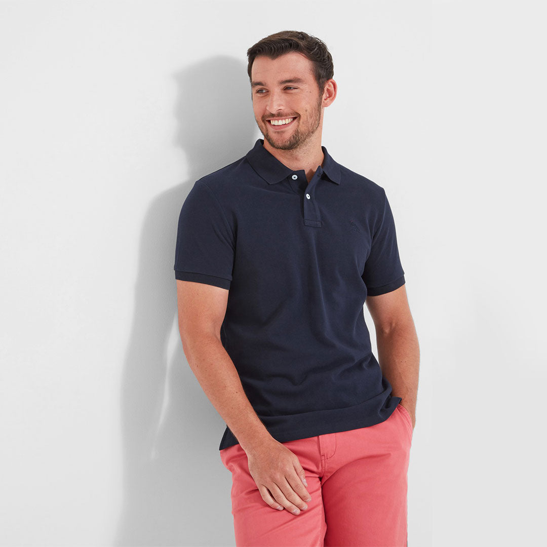 Schoffel Men's St Ives Tailored Polo Shirt in Navy