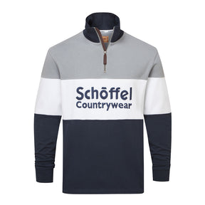Schoffel Unisex Exeter Heritage 1/4 Zip Shirt in Grey
