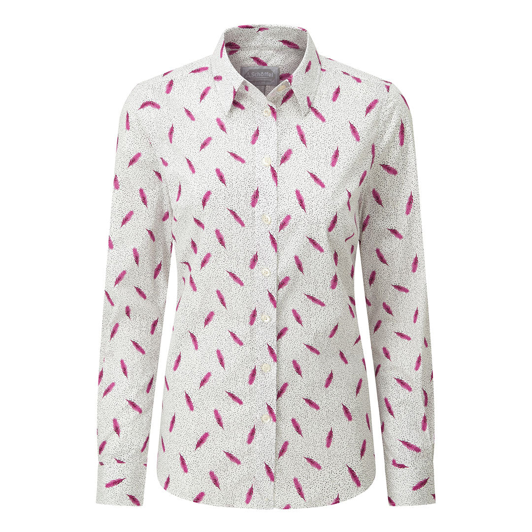 Schoffel Women's Norfolk Shirt in Sprig Raspberry