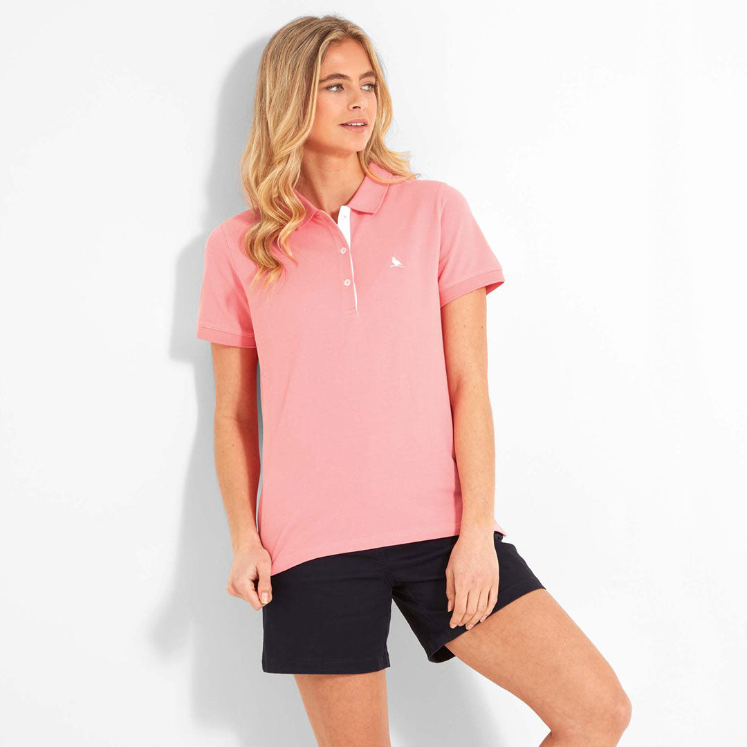 Schoffel Women's St Ives Tailored Polo Shirt in Flamingo