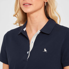 Schoffel Women's St Ives Tailored Polo Shirt in Navy