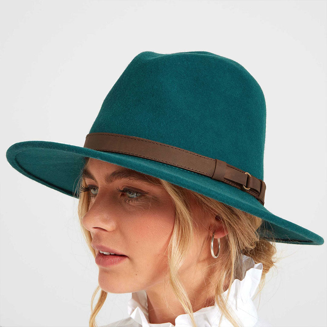 Schoffel Women's Willow Fedora in Dark Teal