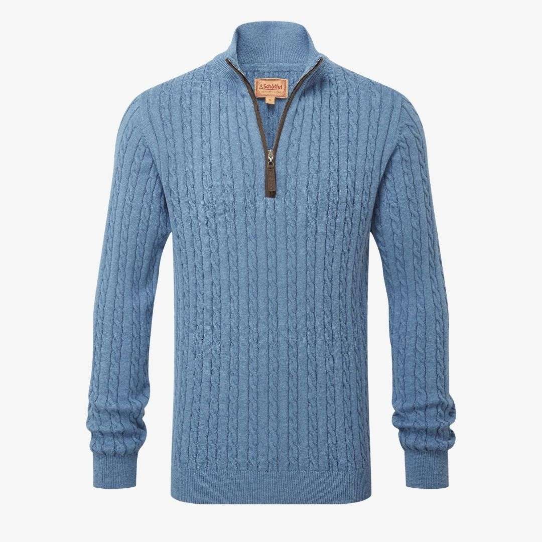 Schoffel Calton Cable Quarter Zip Jumper