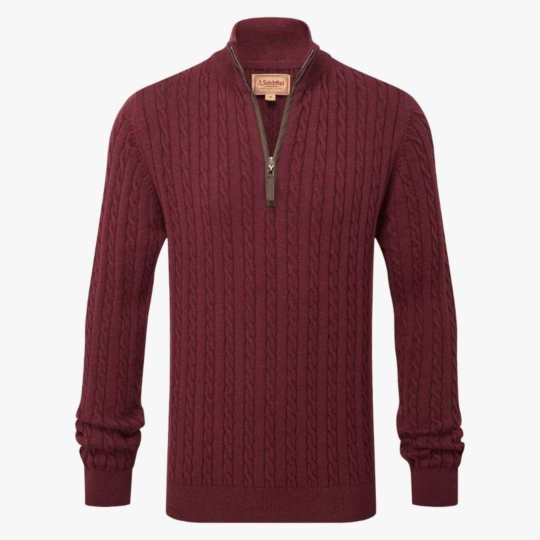 Schoffel Calton Cable Quarter Zip Jumper