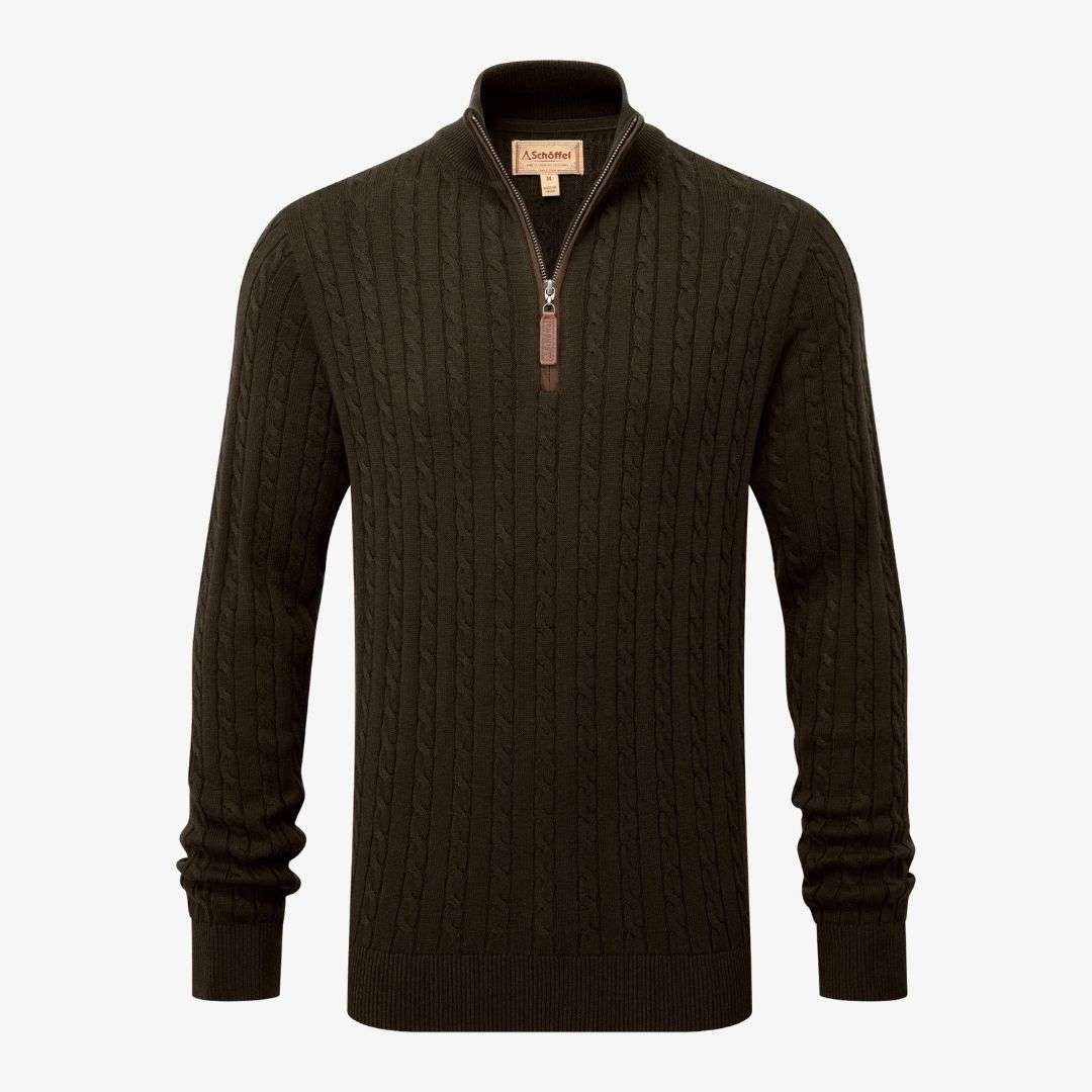 Schoffel Calton Cable Quarter Zip Jumper