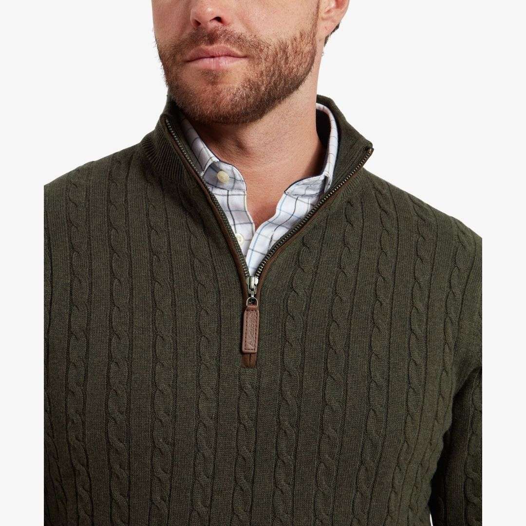 Schoffel Calton Cable Quarter Zip Jumper