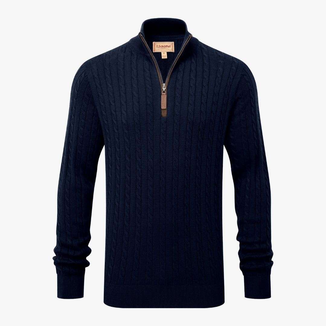 Schoffel Calton Cable Quarter Zip Jumper