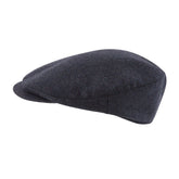 Schoffel Countryman Tweed Cap in Navy Herringbone Tweed