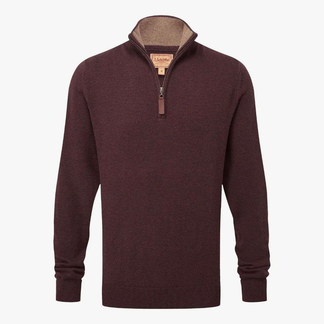 Schoffel Lewis Lambswool Quarter Zip Jumper