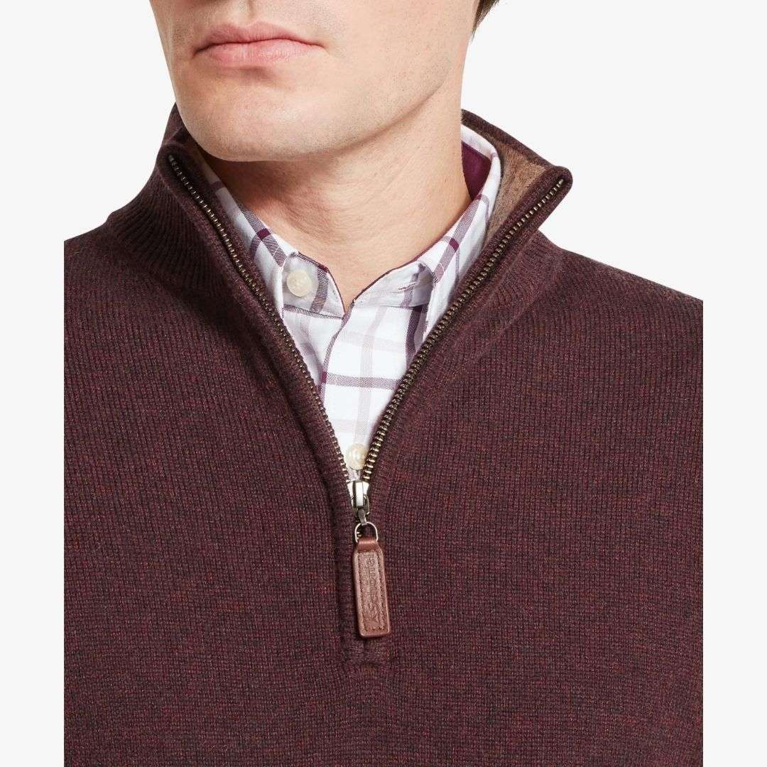 Schoffel Lewis Lambswool Quarter Zip Jumper