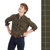 Schoffel Men's Aldeburgh Shirt in Wood, Wine & Ecru Check