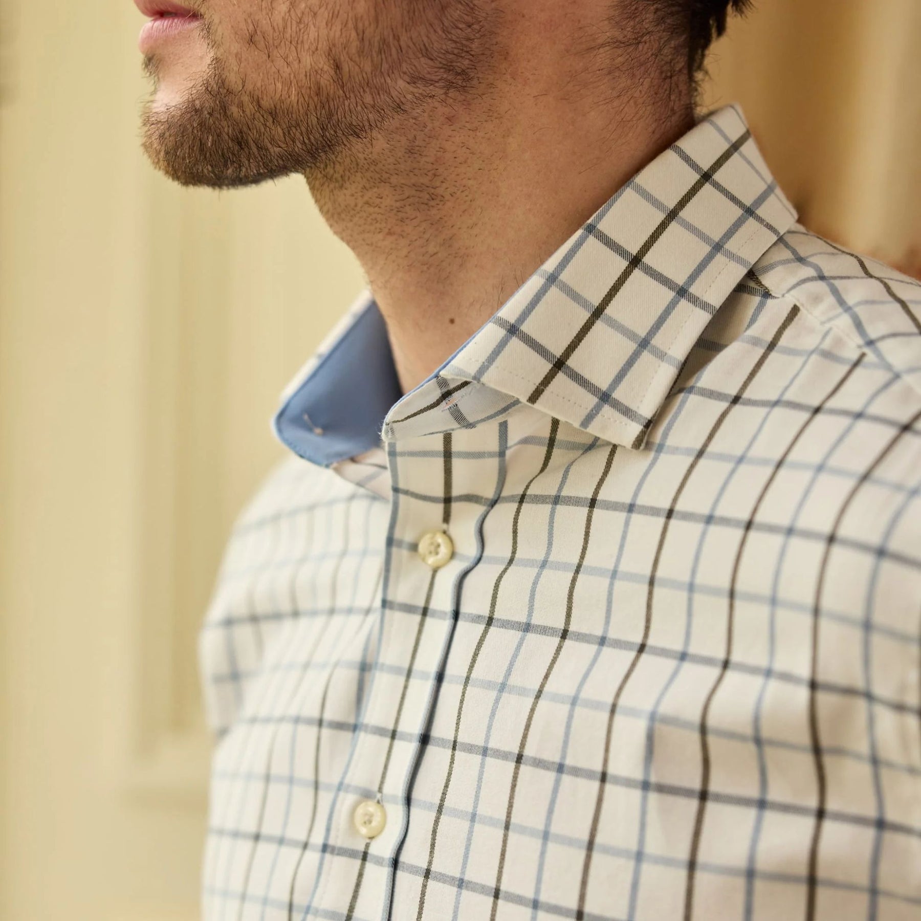 Schoffel Men's Baconsthorpe Tailored Shirt in Mountain Blue Check