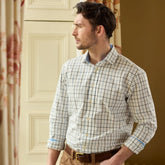 Schoffel Men's Baconsthorpe Tailored Shirt in Mountain Blue Check