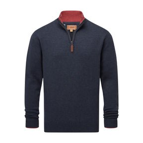 Schoffel Men's Blair Quarter Zip Jumper in Ink Navy