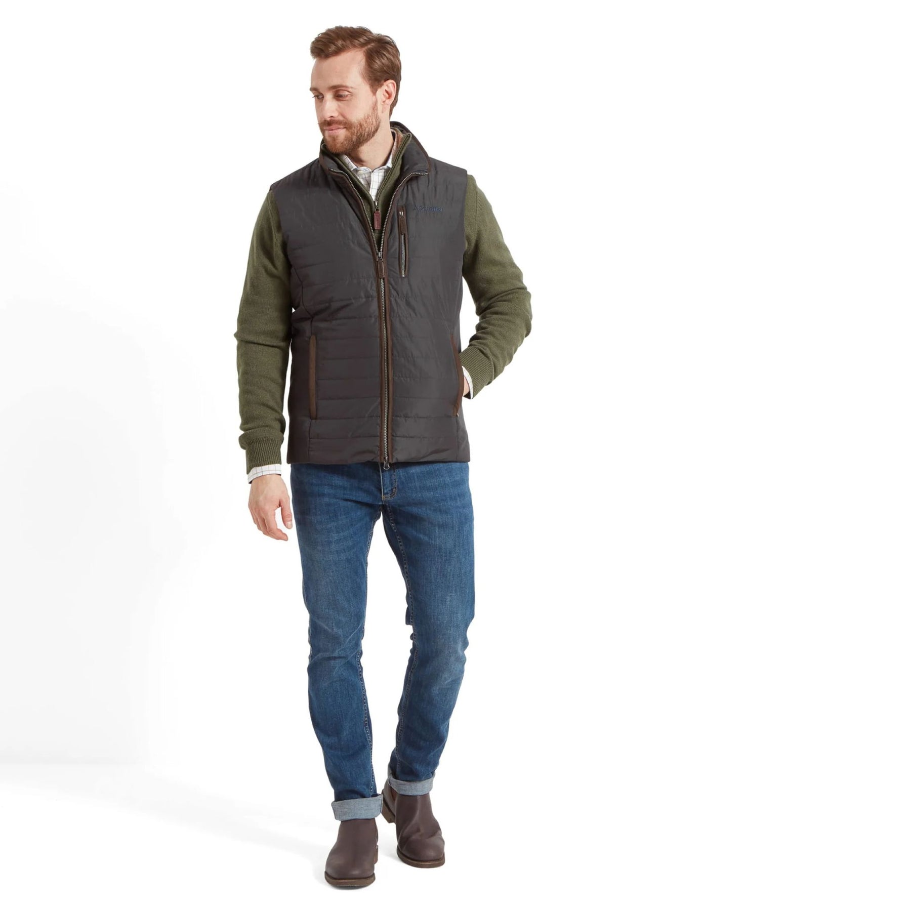 Schoffel Men's Brora Gilet in Charcoal