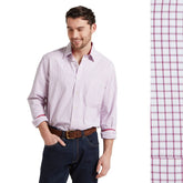 Schoffel Men's Cambridge Classic Shirt in Raspberry
