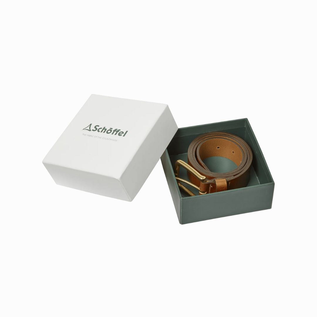 Schoffel Men's Castleton Leather Belt in Chestnut