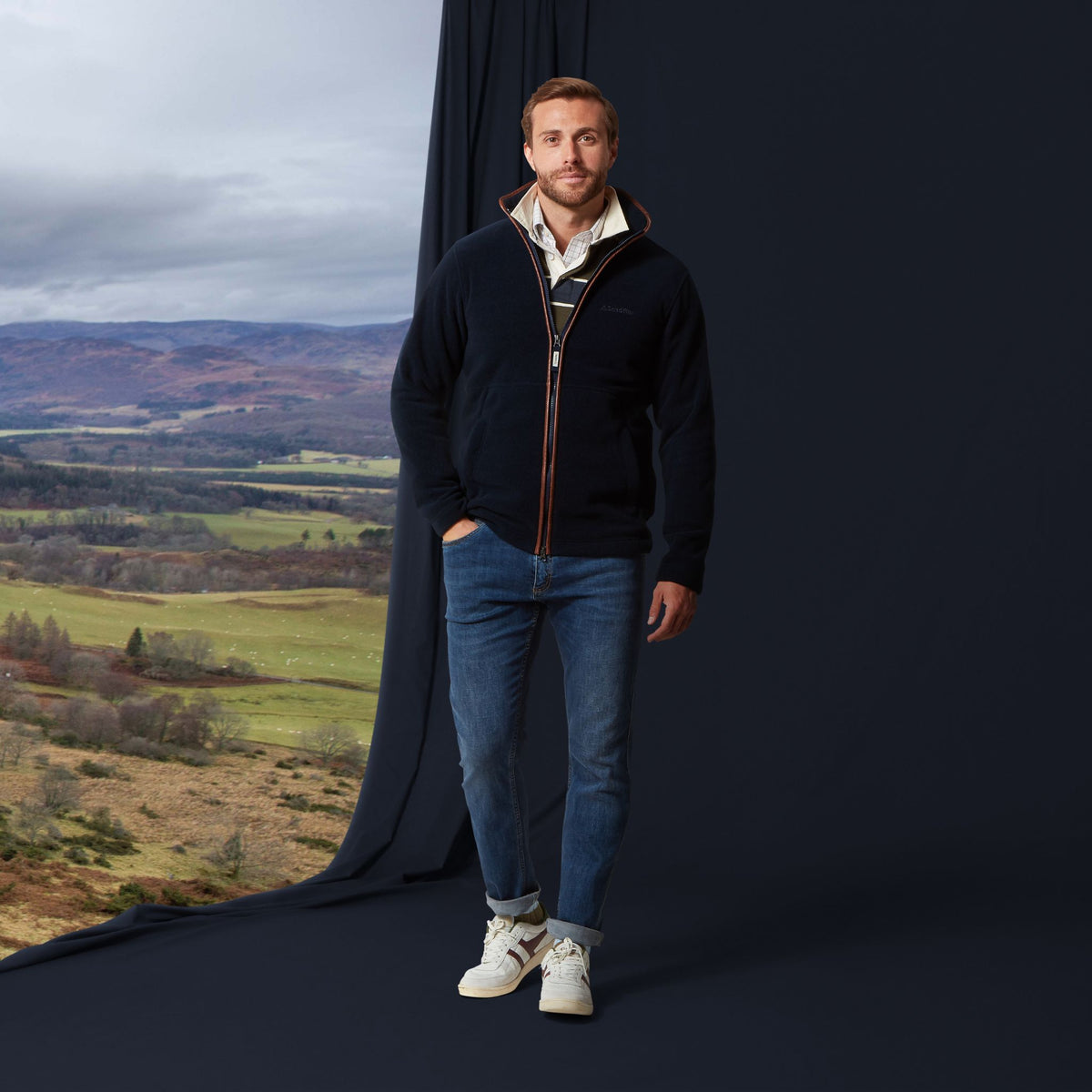 Schoffel Men's Cottesmore Fleece Jacket in Navy