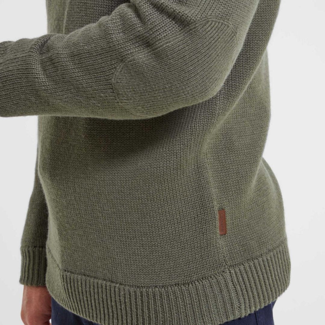 Schoffel Men's Kenmore Lambswool Mix Jumper in Moss