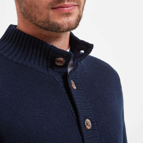 Schoffel Men's Kenmore Lambswool Mix Jumper in Navy