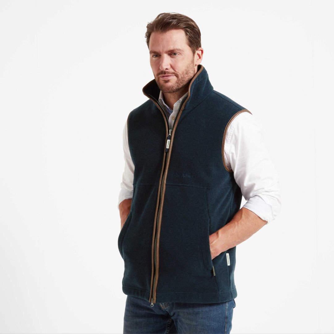 Schoffel Men's Oakham Fleece Gilet in Petrol Blue