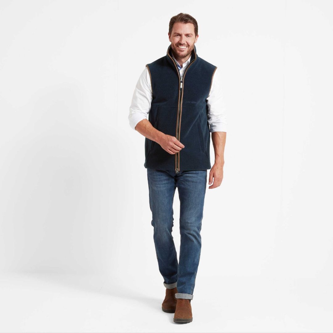 Schoffel Men's Oakham Fleece Gilet in Petrol Blue