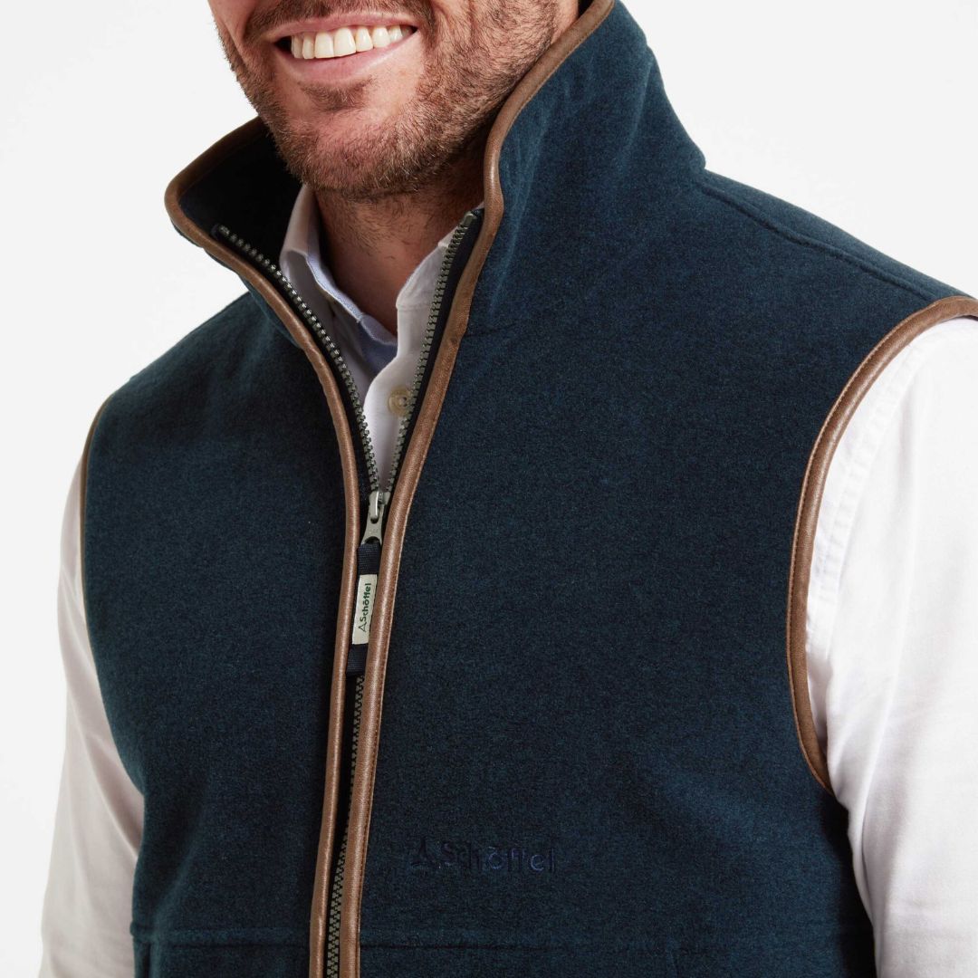 Schoffel Men's Oakham Fleece Gilet in Petrol Blue