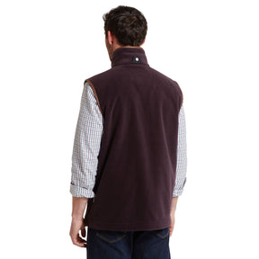 Schoffel Men's Oakham Fleece Gilet in Port