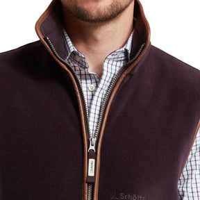 Schoffel Men's Oakham Fleece Gilet in Port