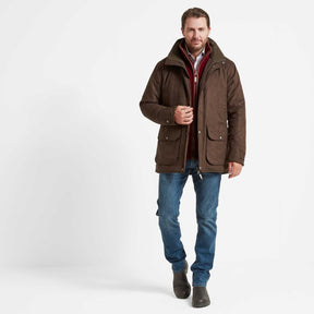 Schoffel Men's Oundle Country Coat in Coffee Bean