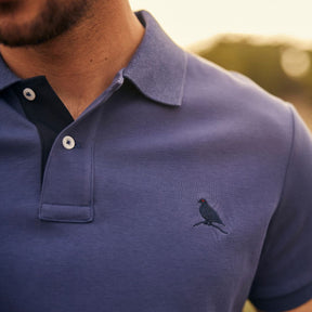 Schoffel Men's St. Ives Jersey Polo Shirt in French Navy